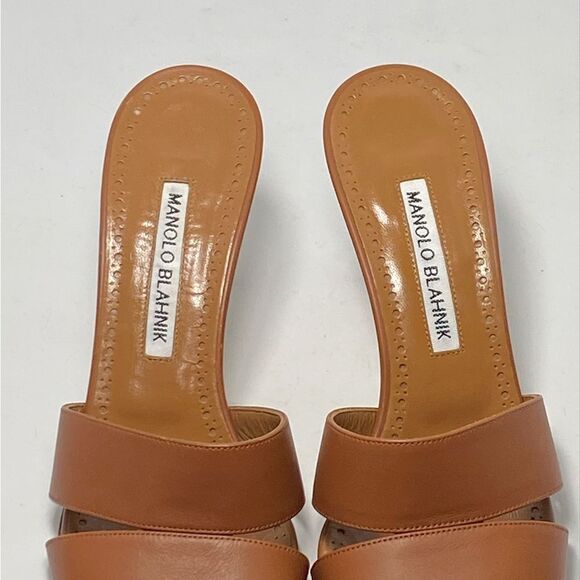 Manolo Blahnik Iacopo Leather Mules size 36.5 - Picture 6 of 11